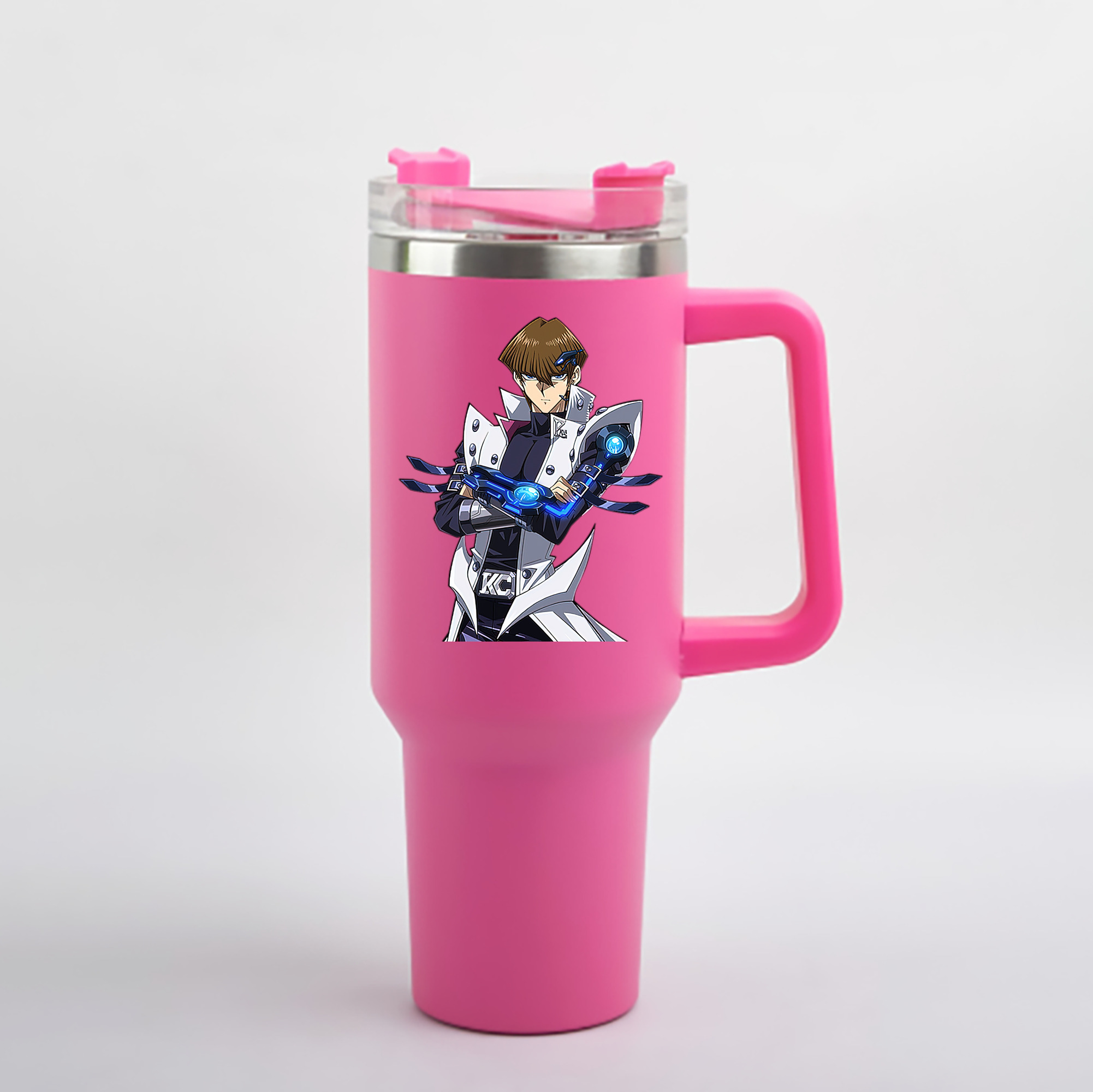 （画像用） 遊☆戯☆王 Yu-Gi-Oh! 1200mL車用タンブラー - クリスタルステッカー（プラスチックストロー付き）